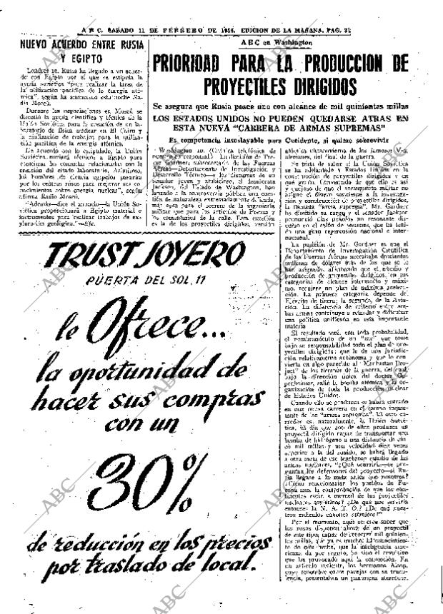 ABC MADRID 11-02-1956 página 31