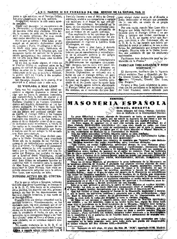 ABC MADRID 14-02-1956 página 21