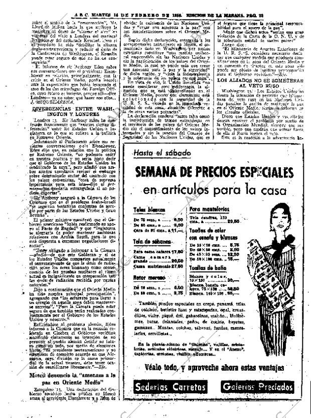 ABC MADRID 14-02-1956 página 23