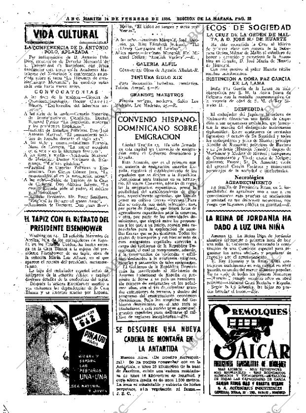 ABC MADRID 14-02-1956 página 32