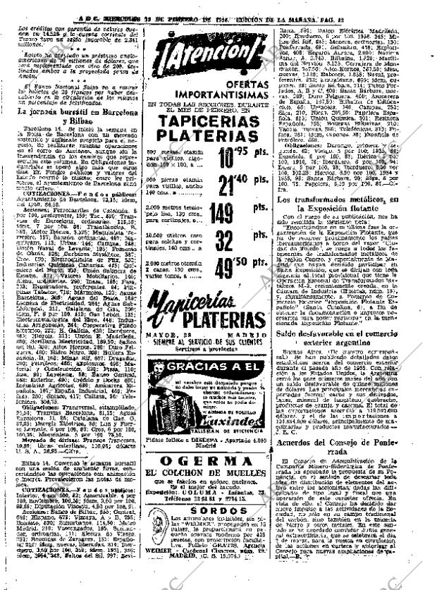 ABC MADRID 15-02-1956 página 42