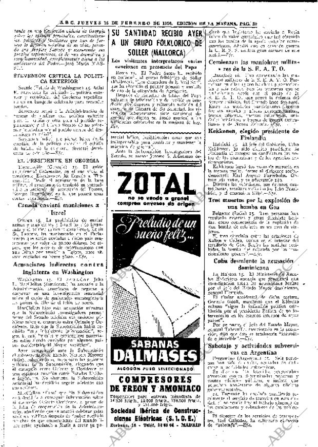 ABC MADRID 16-02-1956 página 30