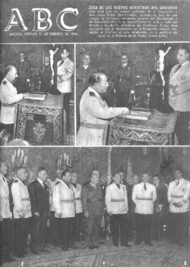 ABC MADRID 17-02-1956 página 1
