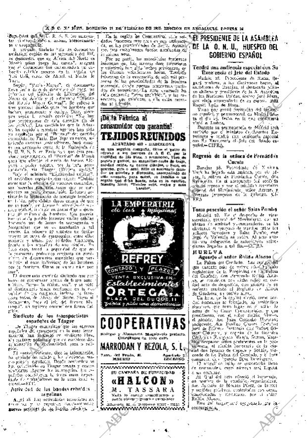 ABC SEVILLA 19-02-1956 página 16