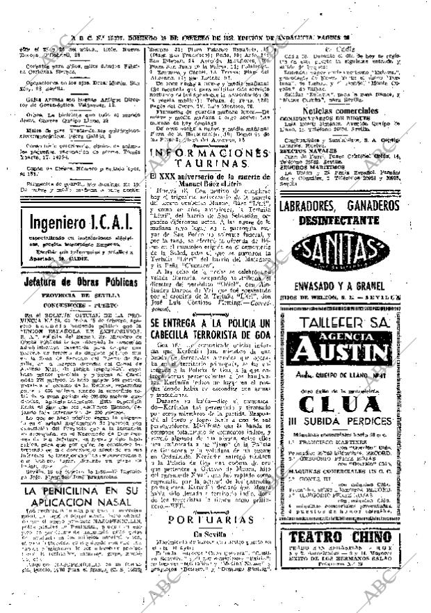 ABC SEVILLA 19-02-1956 página 28