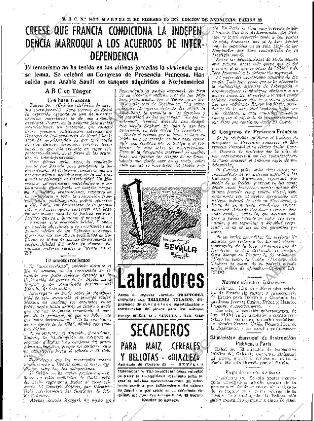 ABC SEVILLA 21-02-1956 página 11