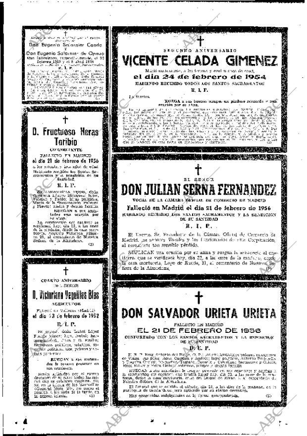 ABC MADRID 22-02-1956 página 56