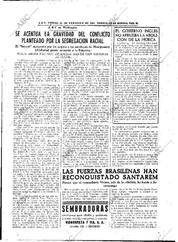 ABC MADRID 24-02-1956 página 21