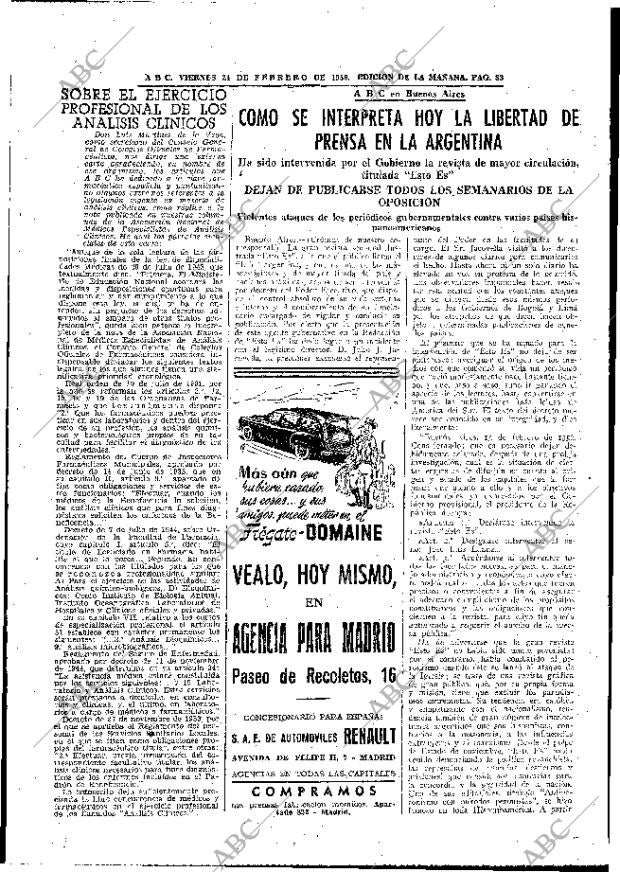 ABC MADRID 24-02-1956 página 23