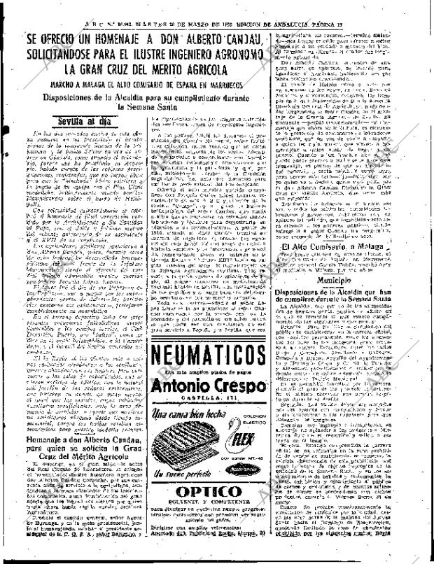 ABC SEVILLA 20-03-1956 página 17