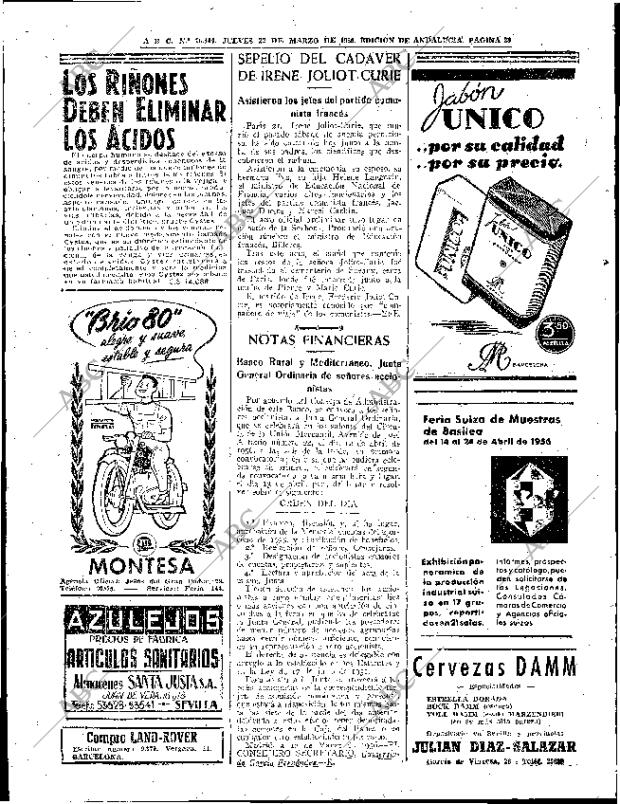 ABC SEVILLA 22-03-1956 página 28