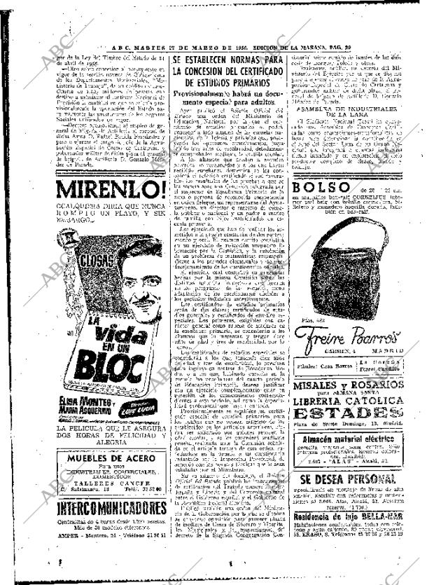 ABC MADRID 27-03-1956 página 16