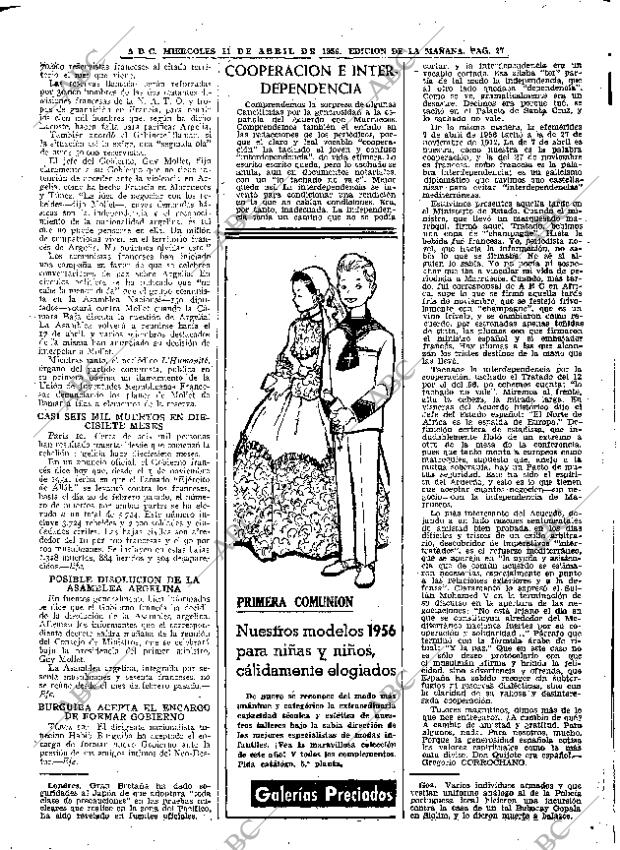 ABC MADRID 11-04-1956 página 27