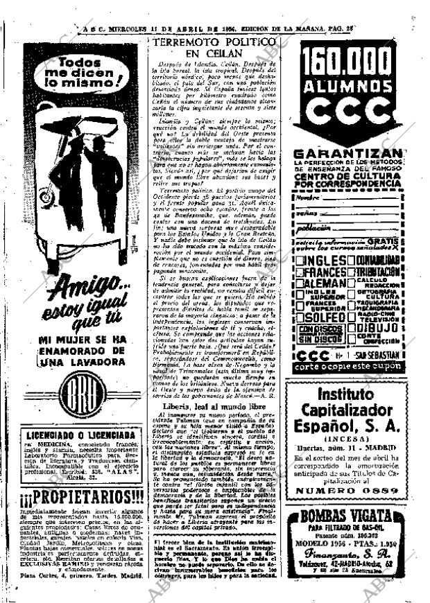 ABC MADRID 11-04-1956 página 28