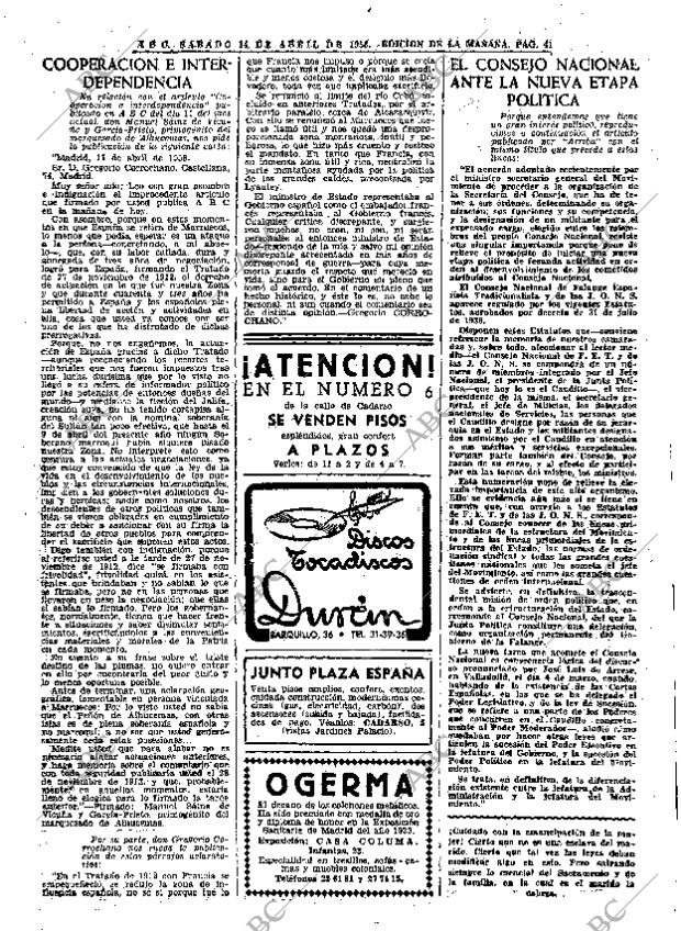 ABC MADRID 14-04-1956 página 39