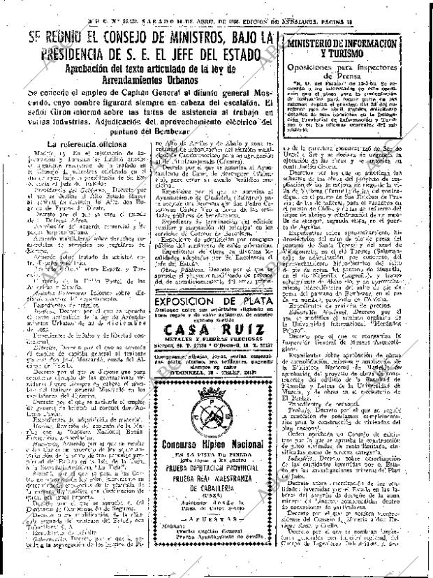 ABC SEVILLA 14-04-1956 página 19