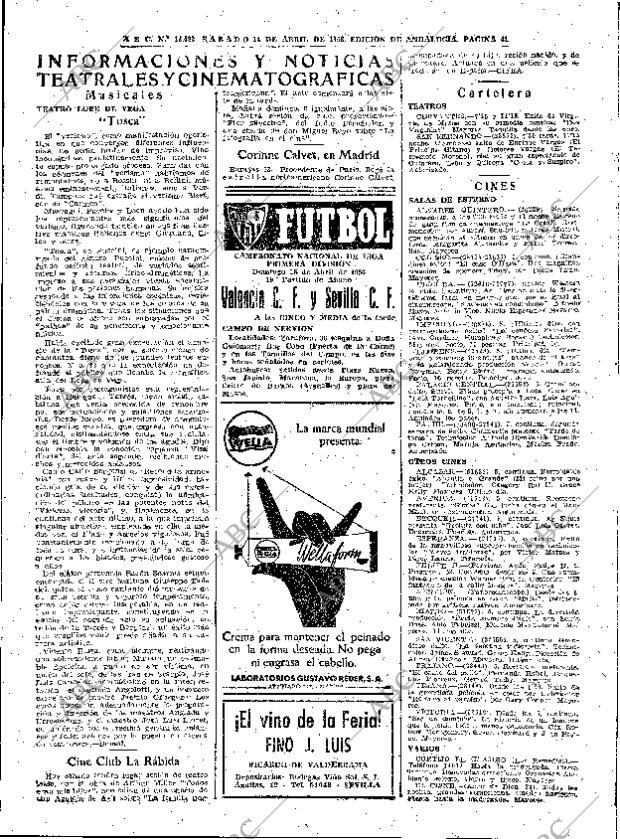 ABC SEVILLA 14-04-1956 página 41