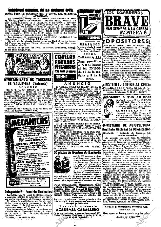 ABC MADRID 15-04-1956 página 102