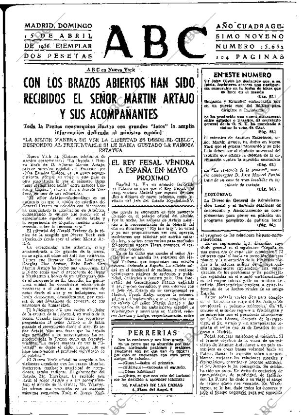 ABC MADRID 15-04-1956 página 63