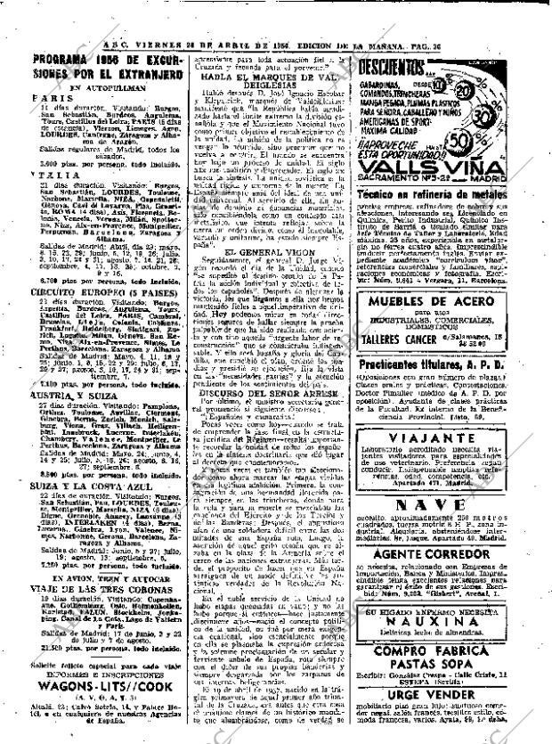 ABC MADRID 20-04-1956 página 36