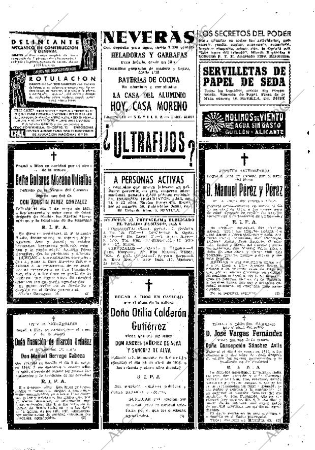 Periodico Abc Sevilla 08 05 1956 Portada Archivo Abc