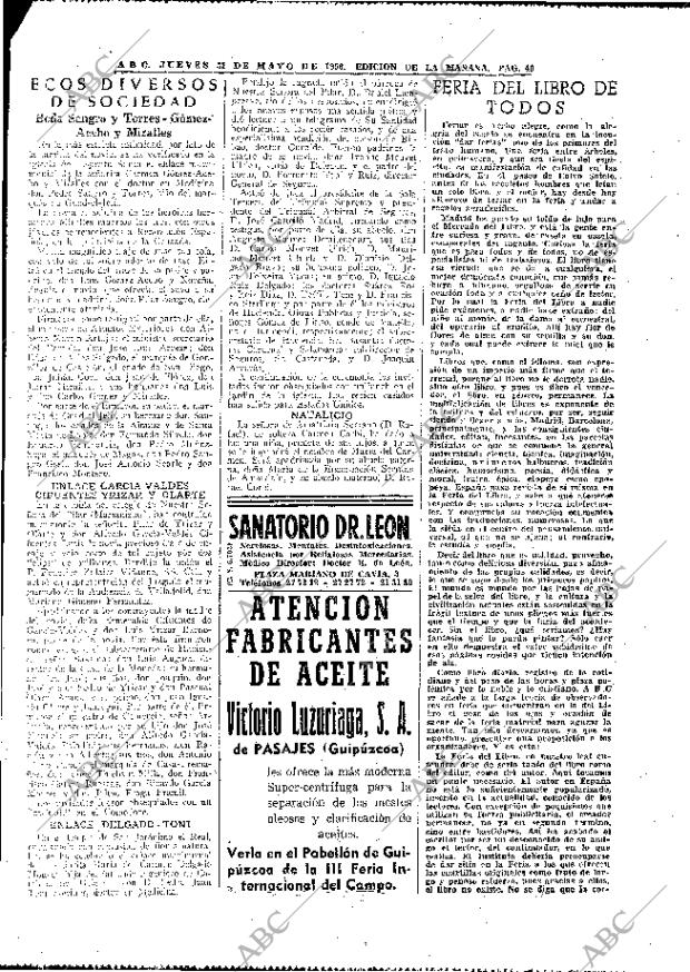 ABC MADRID 31-05-1956 página 40