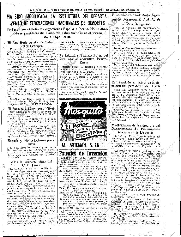 ABC SEVILLA 15-06-1956 página 31