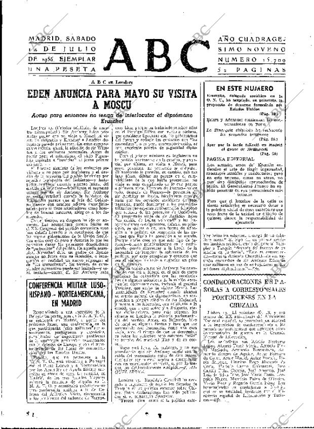 ABC MADRID 14-07-1956 página 15