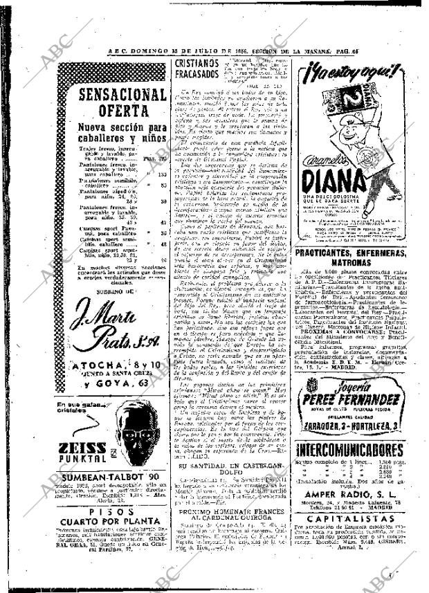 ABC MADRID 15-07-1956 página 64