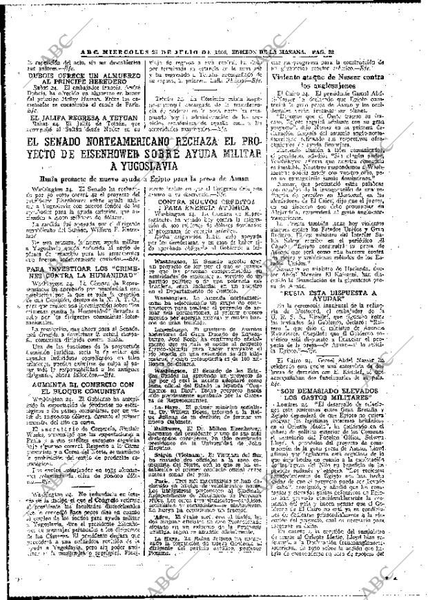 ABC MADRID 25-07-1956 página 22
