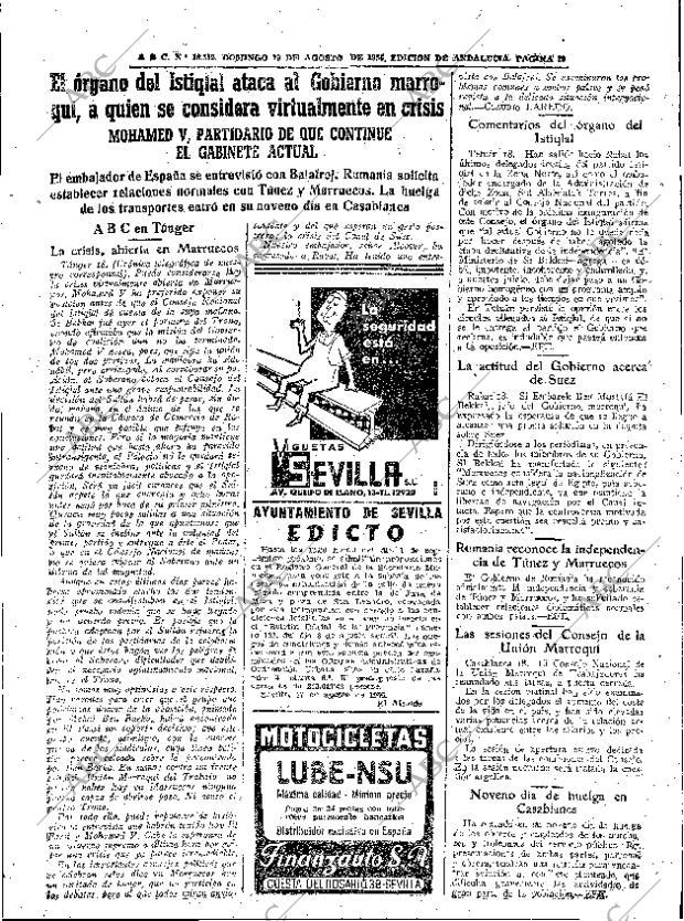 ABC SEVILLA 19-08-1956 página 19