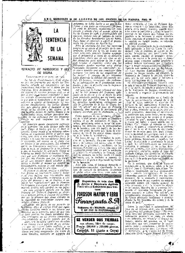 ABC MADRID 29-08-1956 página 16