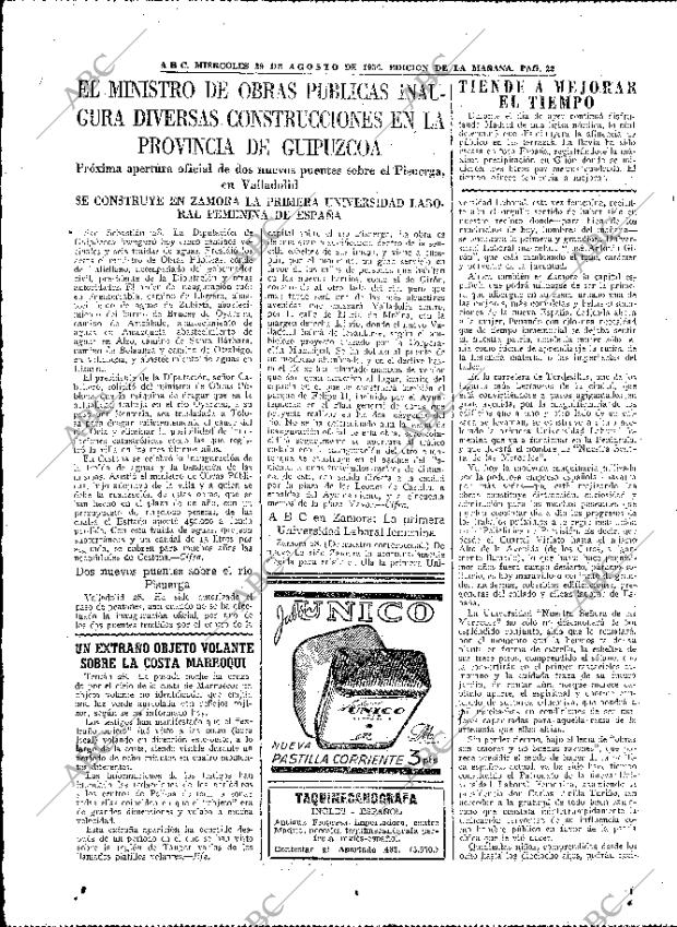 ABC MADRID 29-08-1956 página 22