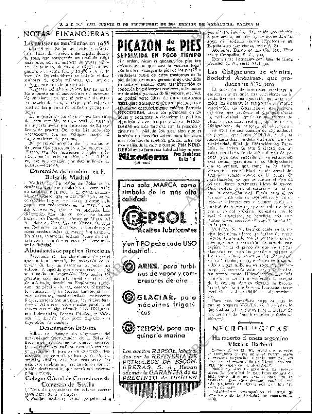 ABC SEVILLA 13-09-1956 página 14