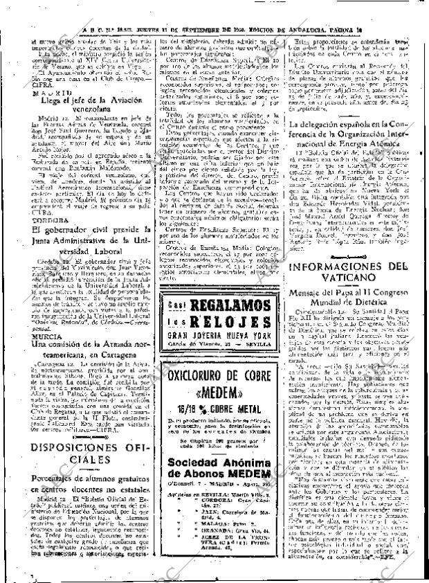 ABC SEVILLA 13-09-1956 página 16