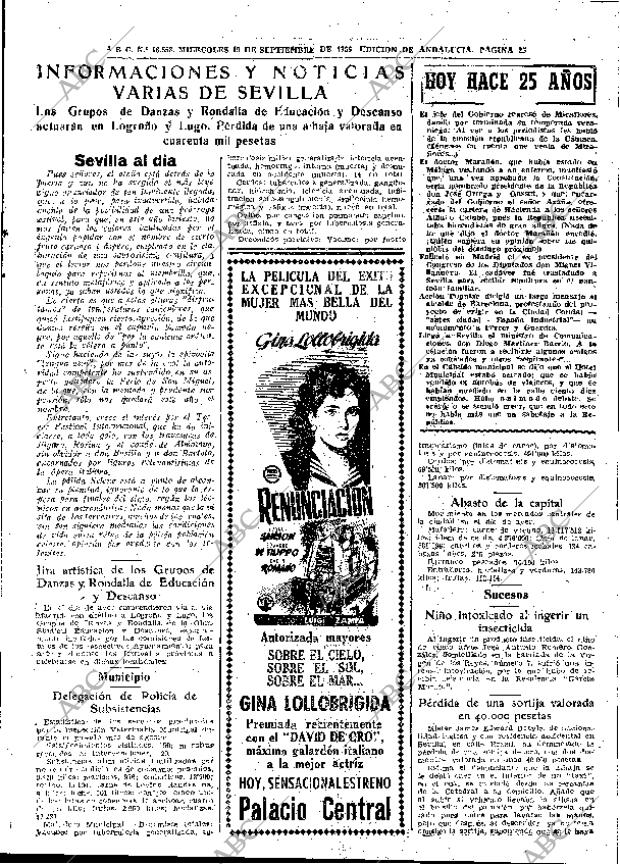 ABC SEVILLA 19-09-1956 página 25