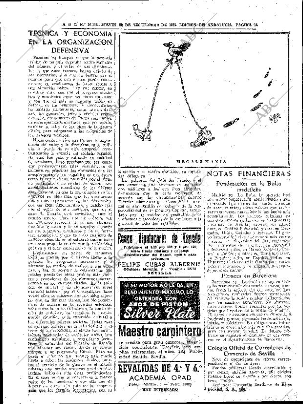 ABC SEVILLA 20-09-1956 página 14