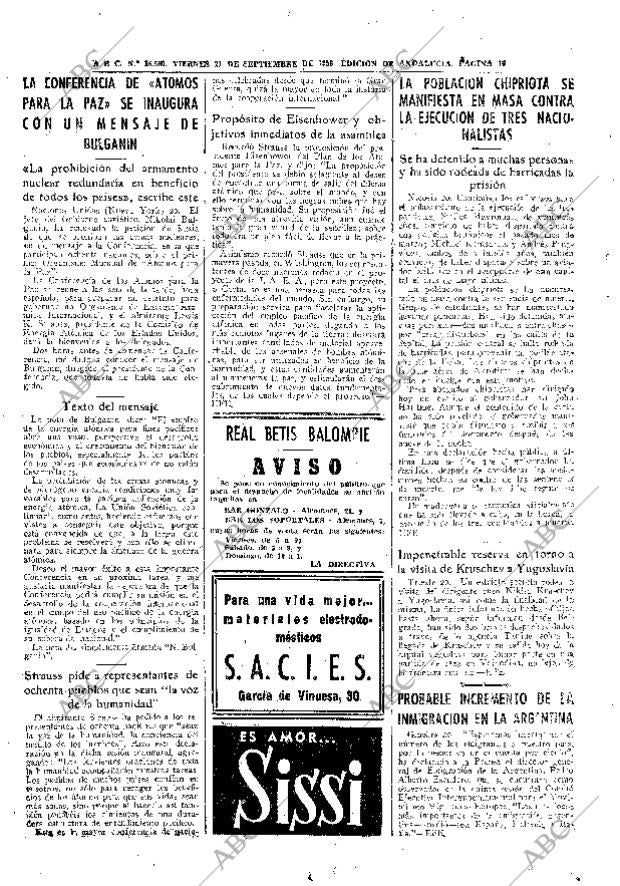 ABC SEVILLA 21-09-1956 página 16