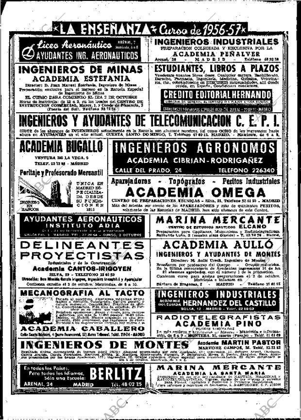 ABC MADRID 26-09-1956 página 8