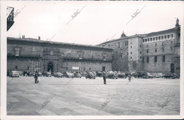 Aspecto del hostal de los Reyes Católicos durante el cuarto congreso de...