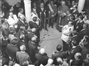 En Imagen, un momento del acto de Inaguración y bendición de la casa de...