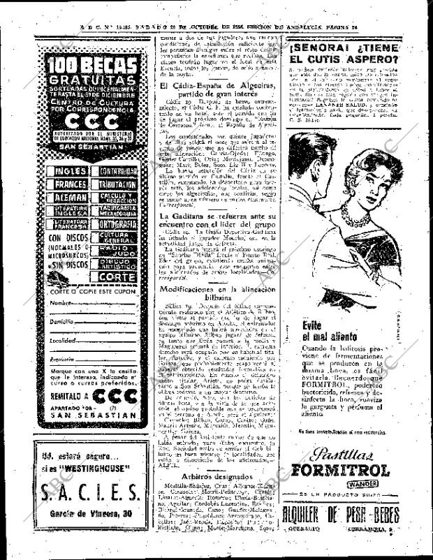ABC SEVILLA 20-10-1956 página 34