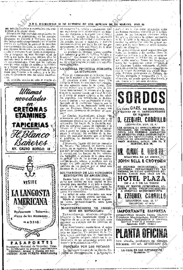 ABC MADRID 28-10-1956 página 64