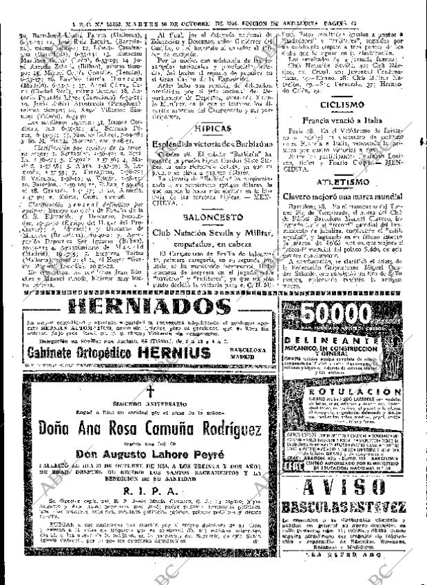 ABC SEVILLA 30-10-1956 página 42