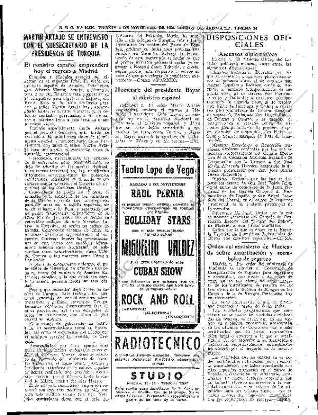 ABC SEVILLA 02-11-1956 página 14