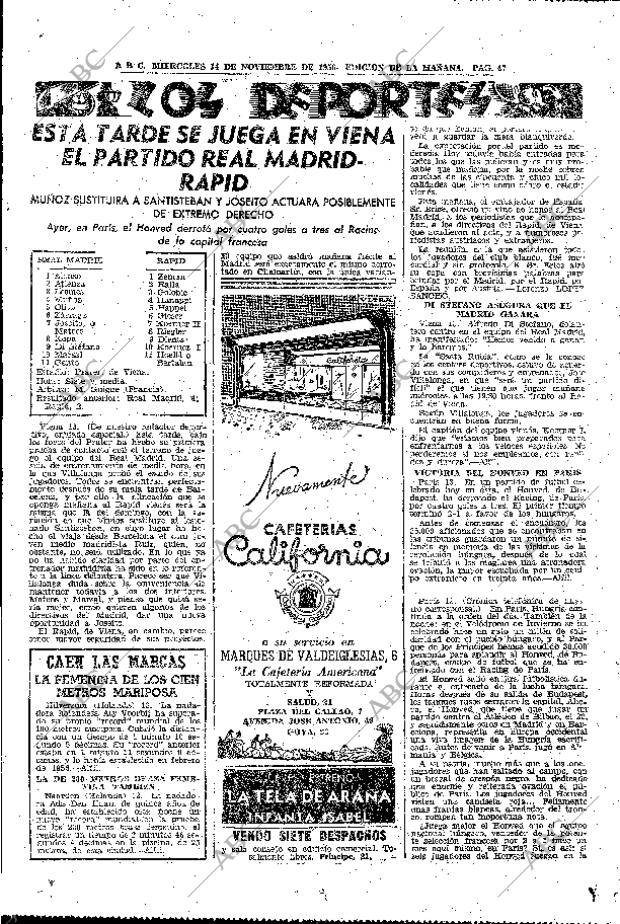 ABC MADRID 14-11-1956 página 41