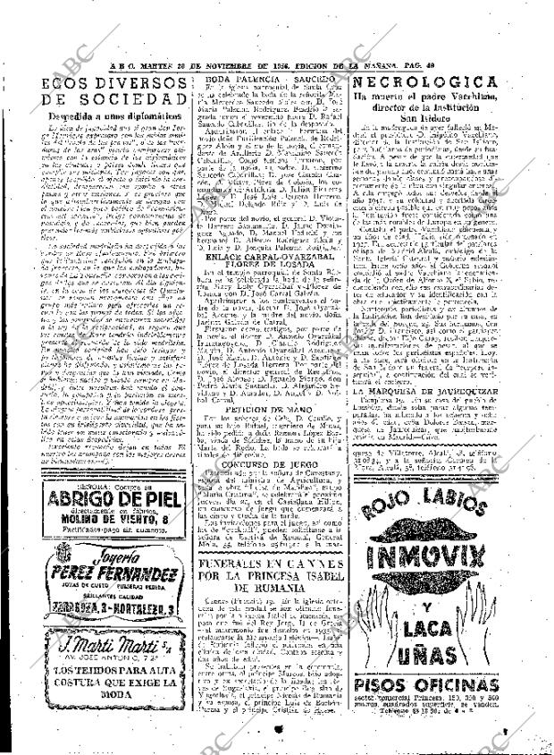 ABC MADRID 20-11-1956 página 45