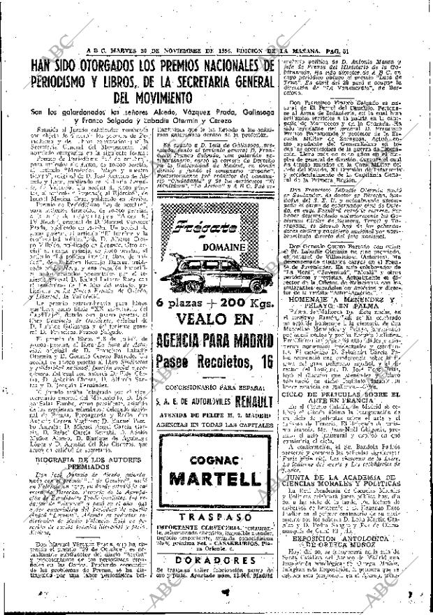 ABC MADRID 20-11-1956 página 47