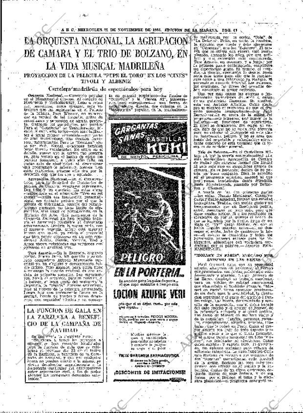ABC MADRID 21-11-1956 página 47