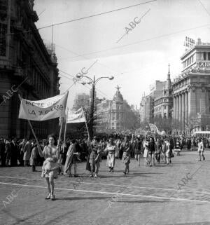 Desfile de los Alumnos de derecho Celebrando el paso del Ecuador